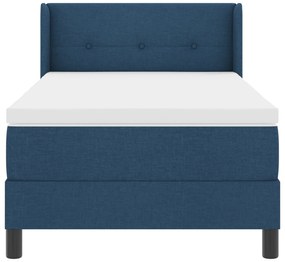 Cama Box Spring vidaXL com Colchão Azul 80x200 cm Tecido, Cabeceira Al