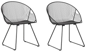 Conjunto de 2 cadeiras pretas AURORA Beliani