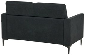 Sofá de 2 lugares em tecido preto FENES Beliani