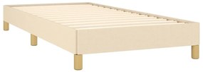 Estrutura de cama 90x200 cm tecido cor creme