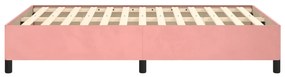 Estrutura de cama com colchão 120x190 cm veludo rosa