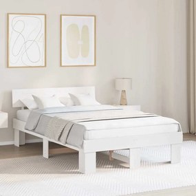 vidaXL Estrutura da Cama com cabeceira Branco 135 x 190 cm
