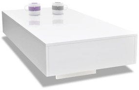 Mesa de Centro Berlim de 115cm - Branco Brilhante - Design Moderno