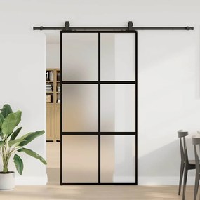 vidaXL Porta deslizante c/ conj. ferragens 102,5x205cm vidro temperado