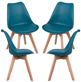 Pack 4 Cadeiras Synk Basic - Verde-azulado