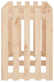 Canteiro elevado c/ design de cerca 150x50x70 cm pinho maciço