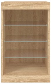 Aparador com luzes LED 41x37x67 cm carvalho sonoma
