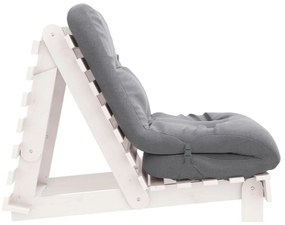 Sofá-cama futon com colchão 70x206x11 cm pinho maciço branco