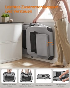 Transportadora para animais de estimação 102 x 69 x 69 cm em tecido Oxford com pegas Cinzento fumado