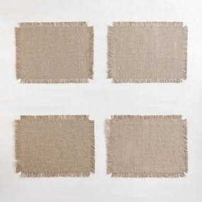 Pack De 4 Individuais De Mesa Aratz Marrón Arena - Sklum