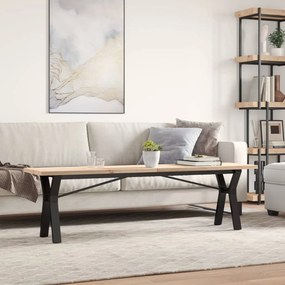 Mesa de centro estrutura em Y 160x40x45,5cm pinho/aço
