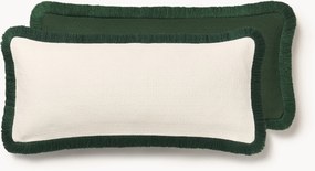 Capa de almofada comprida texturada com franjas Viona