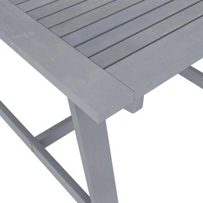 Mesa de jantar para jardim 88x88x74 cm acácia maciça cinzento