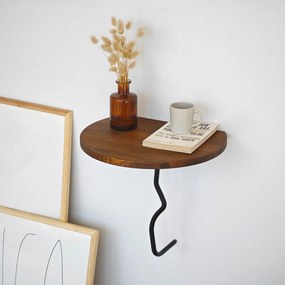 Prateleira de Parede Leo – Castanho/Preto – 35x35 cm