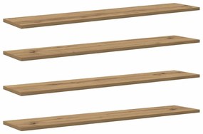 Prancha de Estante para Livros 4 pcs Castanho 100 x 40 x 1.5cm