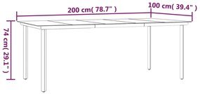 9 pcs conjunto jantar jardim c/ almofadões vime PE preto/cinza