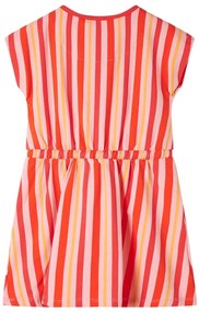 Vestido de criança com cordão rosa e vermelho 92