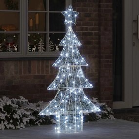 vidaXL Árvore de Natal com 160 LEDs Branco frio 150 cm Acrílo