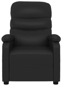 Poltrona reclinável elétrica couro artificial preto