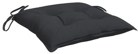 Almofadões de cadeira 6 pcs 40x40x7 cm tecido oxford preto
