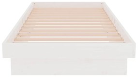 Estrutura cama pequena solteiro 75x190 cm madeira maciça branco