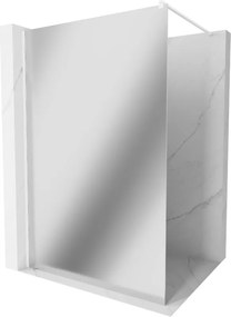 Mexen Kioto parede de duche Walk-in 100 x 200 cm, espelho 8 mm, branco - 800-10-101-20-50