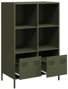 Móvel alto 68x39x103,5 cm aço verde azeitona