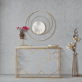 ESPELHO DE PAREDE ARC GLAM Ø 80X3,5 CM DOURADO