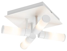 Moderna luminária de teto para banheiro branco 4 luzes IP44 - Banheira Moderno