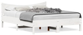 vidaXL Cama sem colchão 160x200 cm madeira de pinho maciça branco