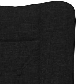 Cadeira Relaxante vidaXL Tecido Preto