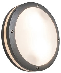 Candeeiro de parede e teto cinzento escuro 2 luzes IP54 - Glow Moderno