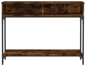 Mesa consola 100x30,5x75cm derivados de madeira carvalho fumado