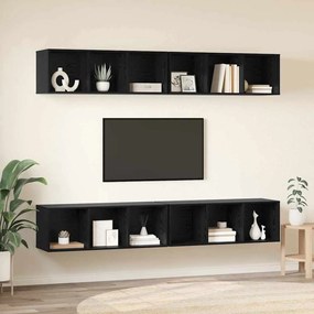 Gabinete de TV de Parede com prateleira com armazenamento 4 pcs Carval