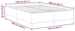 Cama vidaXL Cinza Claro 140x200 cm em Tecido Cotelê