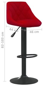 Bancos de bar 2 pcs veludo vermelho tinto