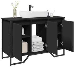 Móvel para lavatório 91x35x60 cm derivados de madeira preto