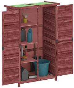 Abrigo p/ ferramentas jardim 83x57x140 cm pinho maciço cor moca