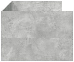 Sofá-cama com gavetas sem colchão 90x200 cm cinzento cimento