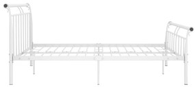 Estrutura de cama 180x200 cm metal branco
