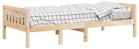 Cama de criança sem colchão 90x190 cm madeira de pinho maciça