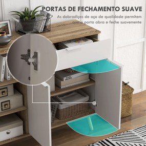 Aparador de Sala de Estar Aparador de Cozinha com 1 Gaveta 2 Portas de