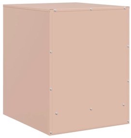 Mesa de cabeceira 34,5x39x44 cm aço rosa