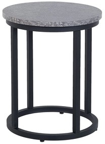 Conjunto de 2 mesas de apoio em preto e cinzento DIXIE Beliani