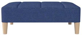 Apoio de pés tecido 78x56x32 azul