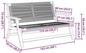 Cadeiras de Jardim com Mesa 5 pcs Bege Madeira Maciça de Acácia
