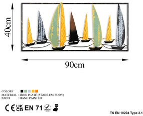 Acessório Decorativo de Parede Yelkenli – Multicolor – 40 x 90 cm