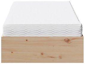 Sofá-cama com colchão 80x200 cm madeira de pinho maciça