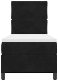 Cama Box com Colchão vidaXL Preto 80x200 cm Veludo