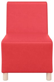 Poltrona 55 cm couro artificial vermelho
